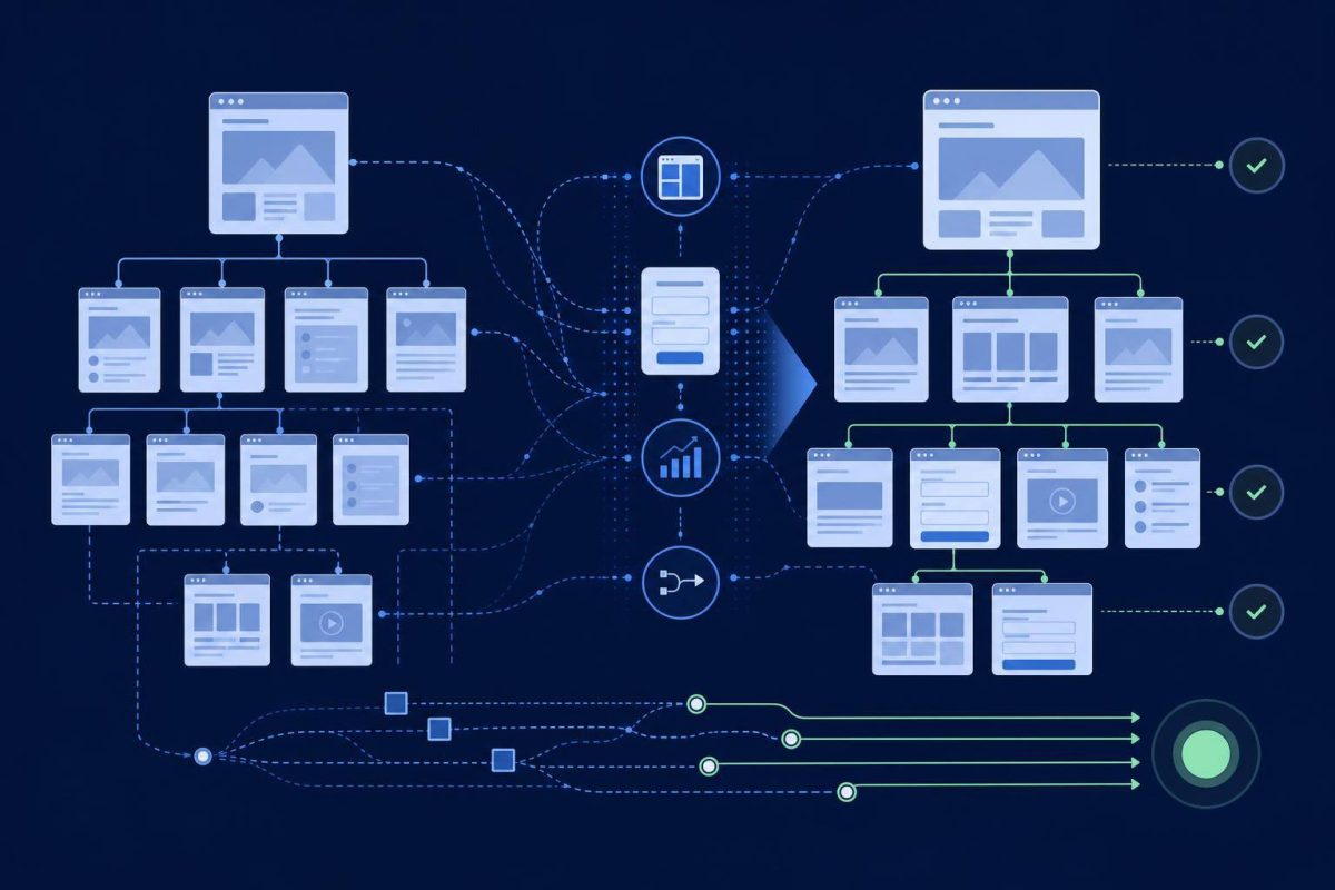 Proteção de ativos durante o redesign do site Comparação técnica entre um site atual e sua nova versão