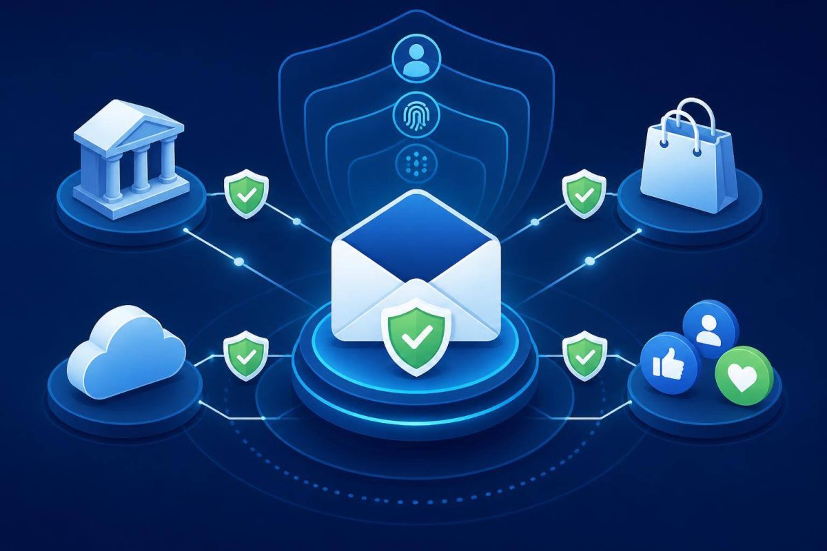 Visual diagram of priority accounts protected by security layers