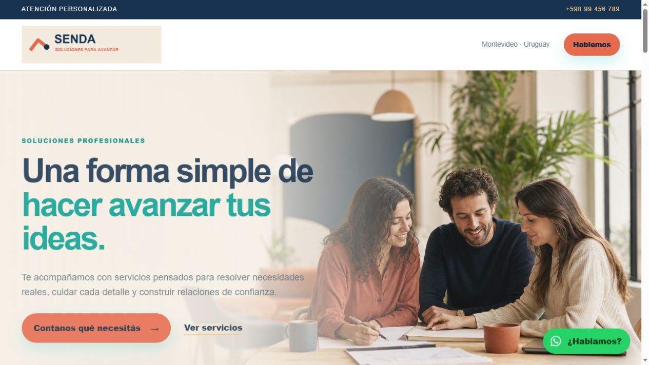 Prévia de cinco modelos disponíveis no plano Site Inicial